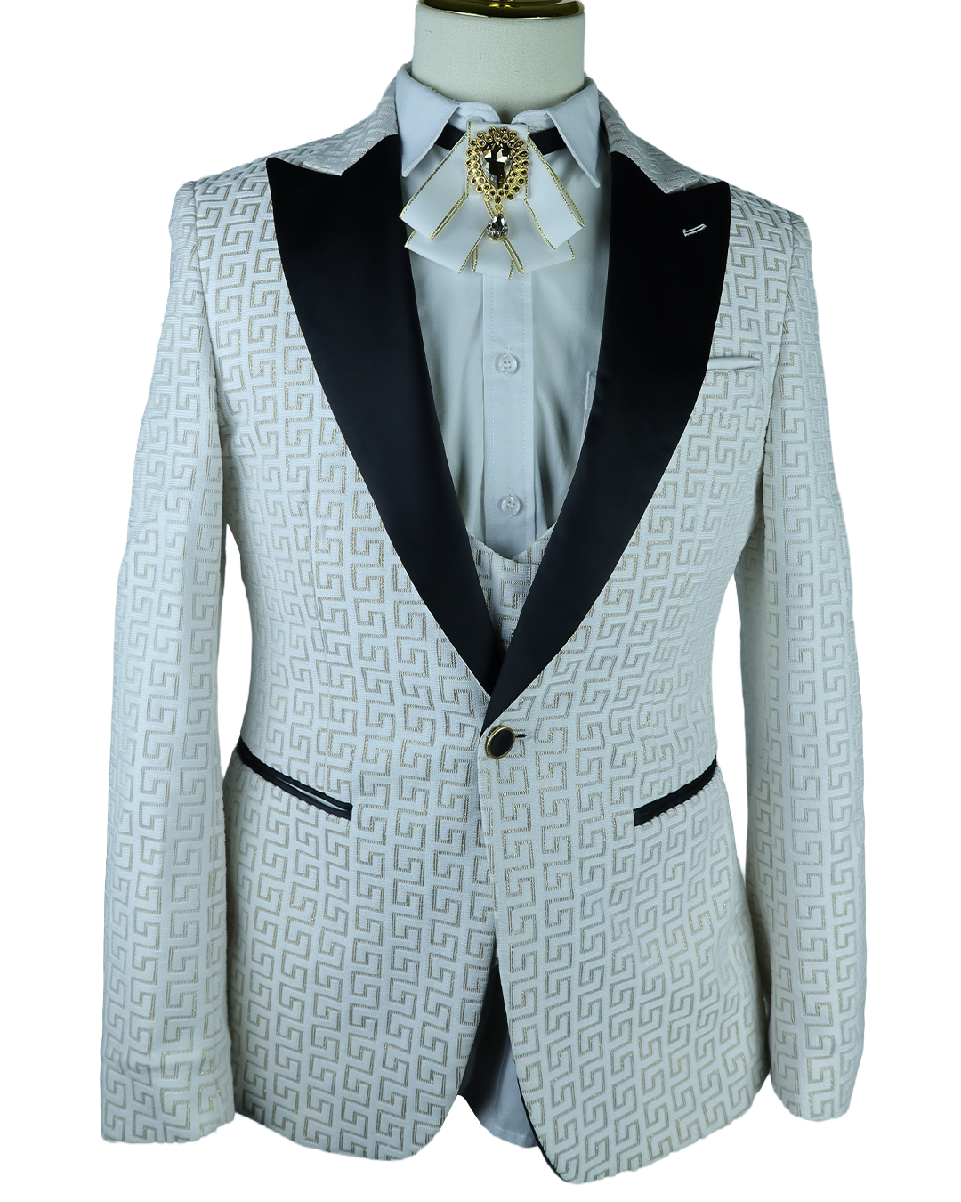 White Patterned Coat