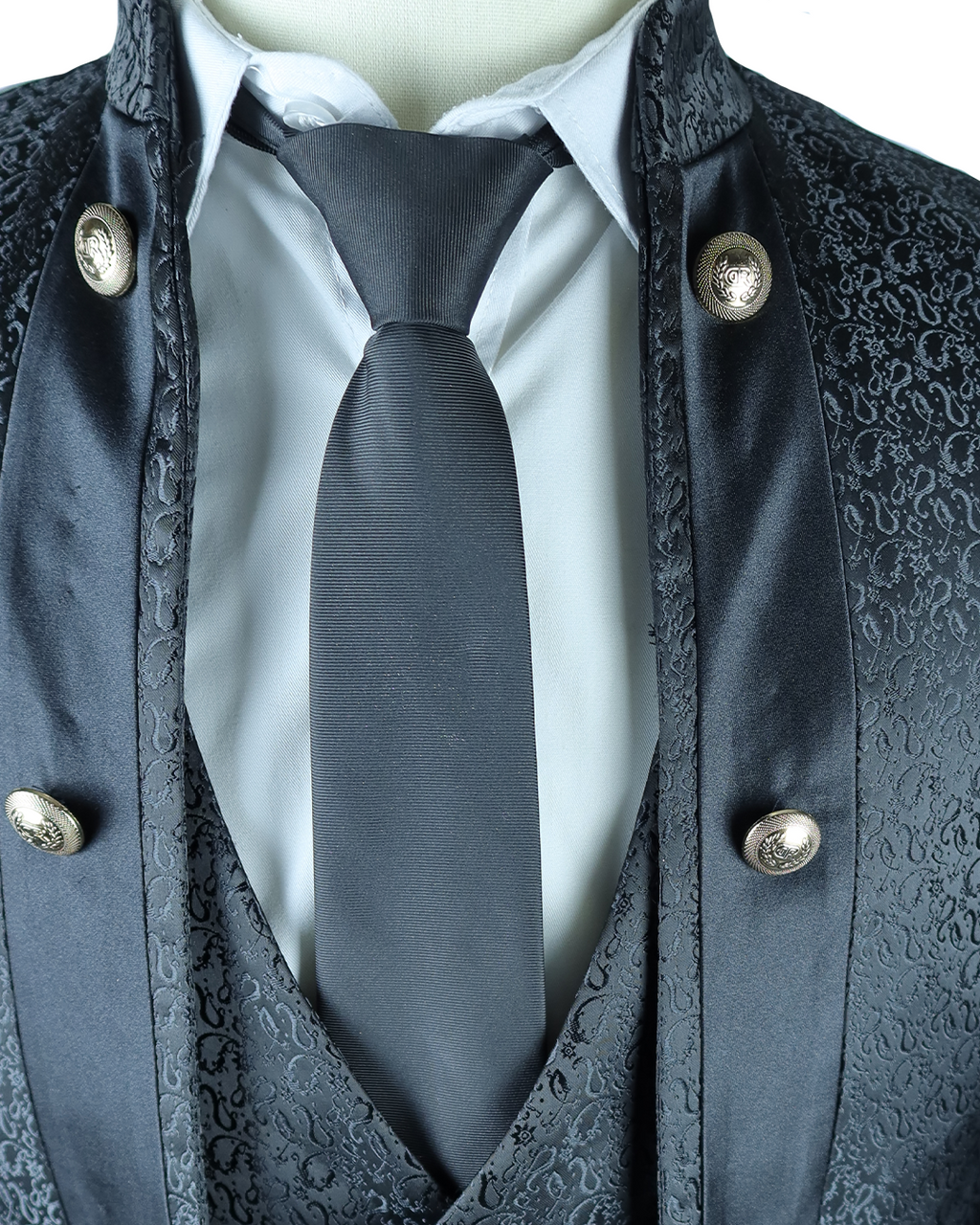 Black Patterened Coat