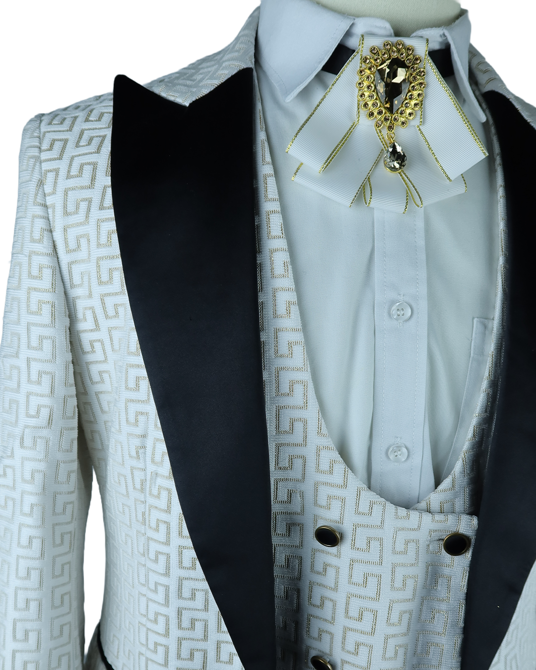 White Patterned Coat