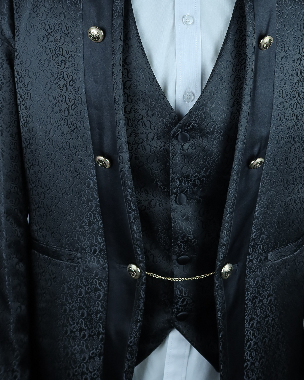 Black Open Coat