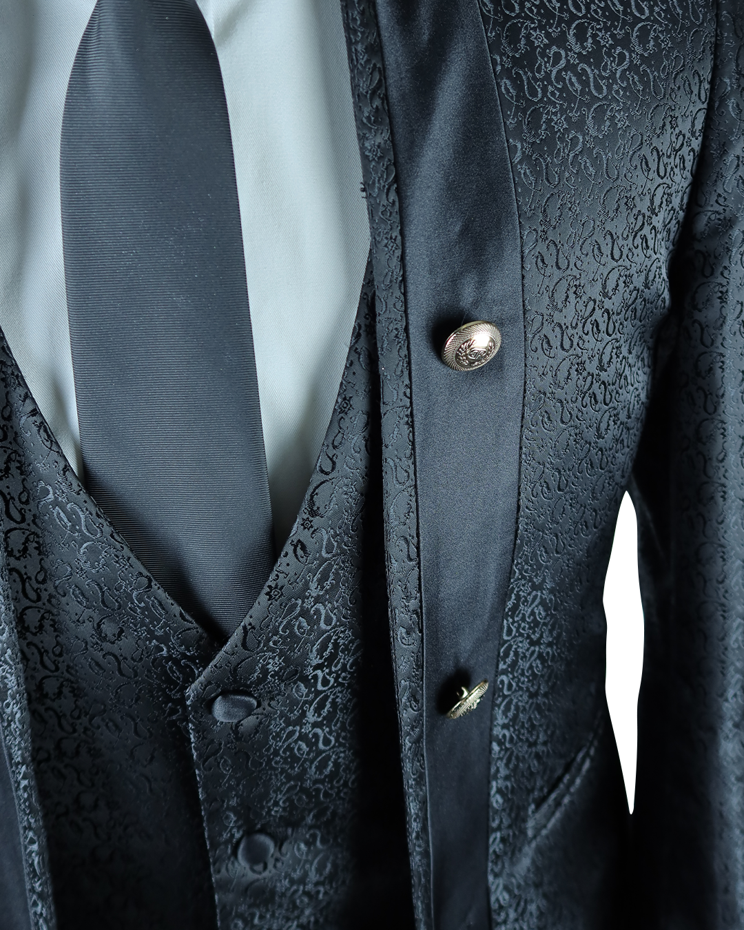 Black Patterened Coat