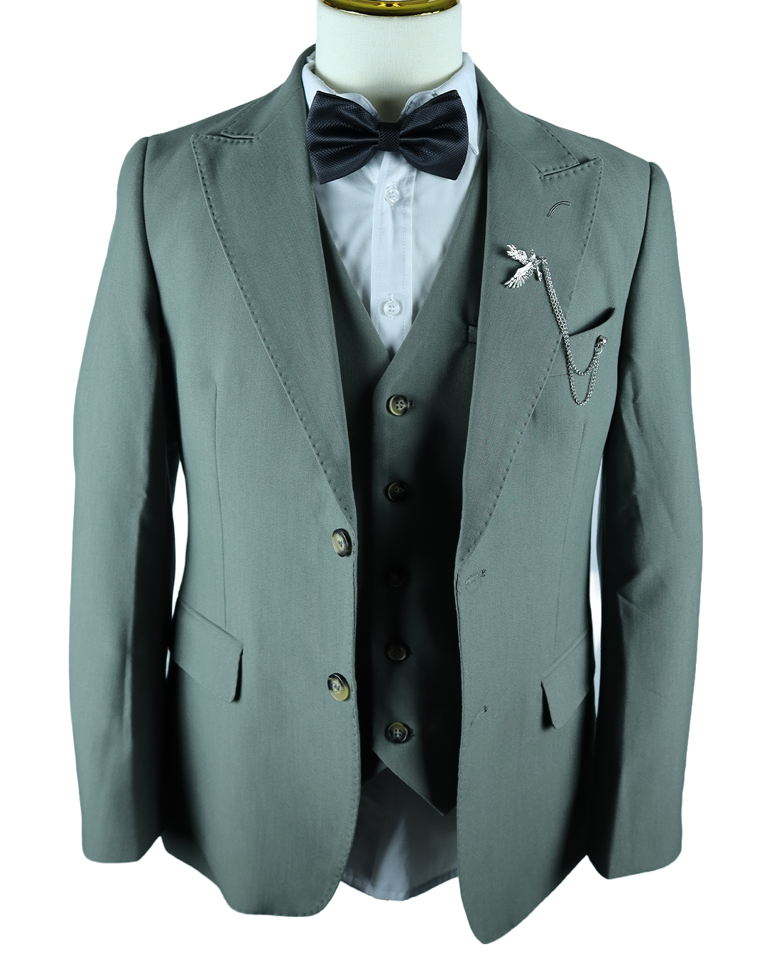 Navy Green Coat