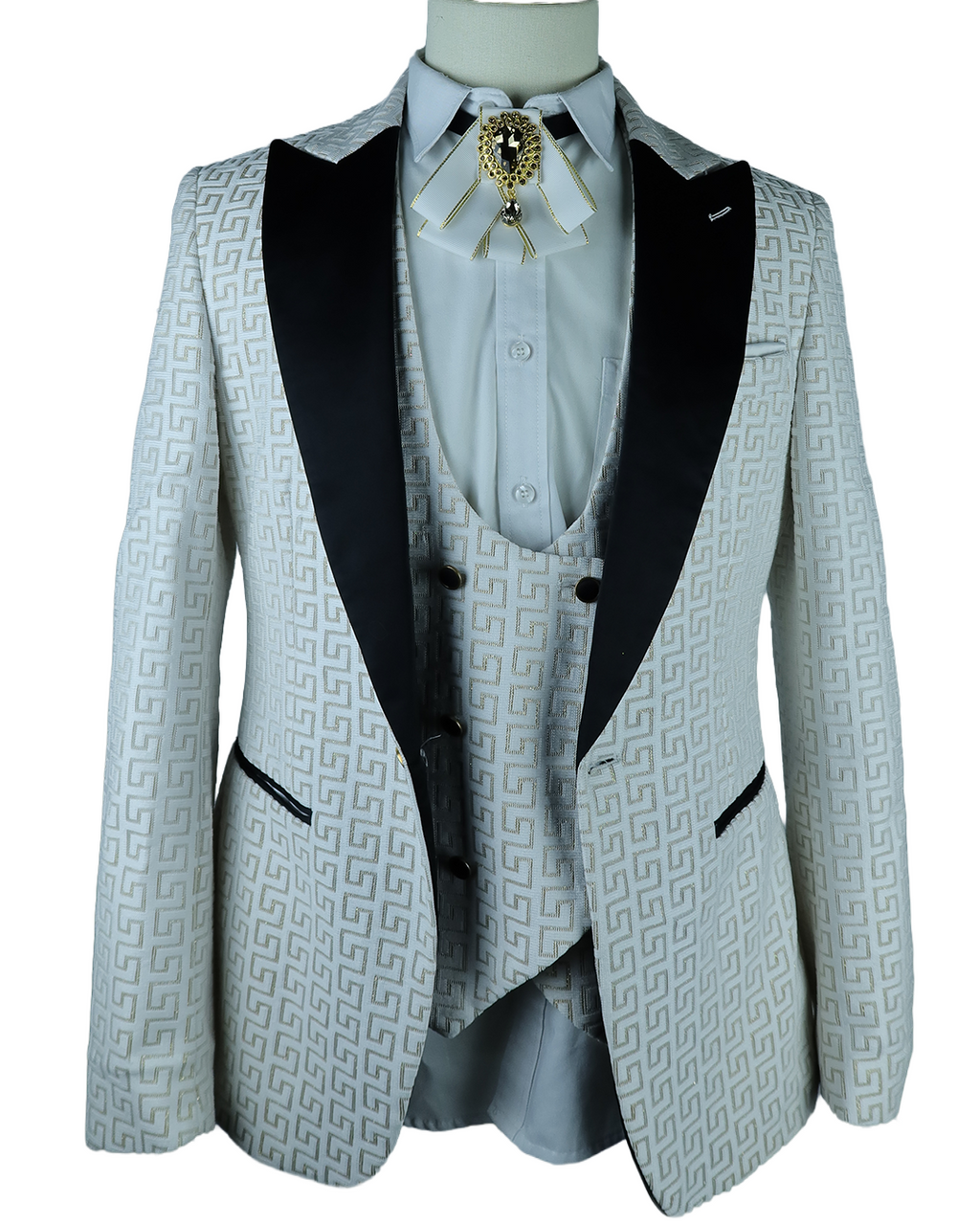 White Patterned Coat